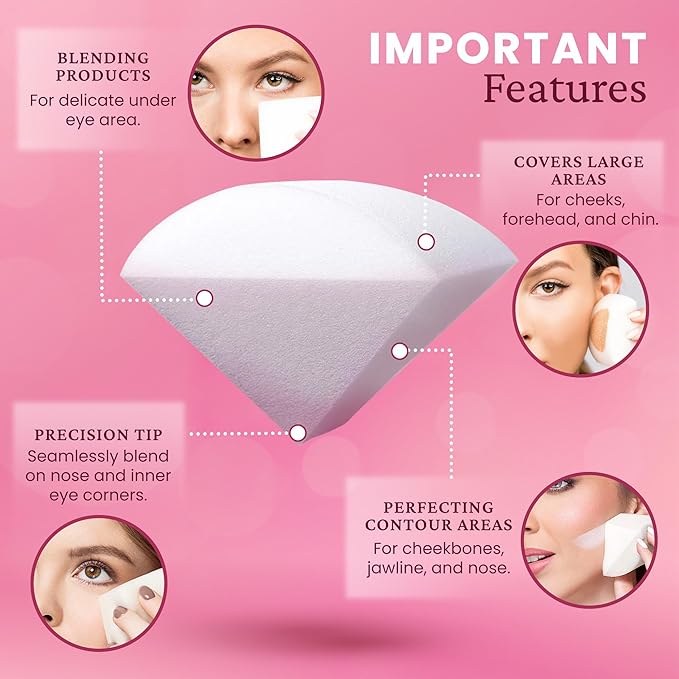 StansOut Memory Foam Makeup Sponge – No-Water-Needed Blender for Liquid, Cream & Powder Foundation – Airbrush Finish, Flawless Application