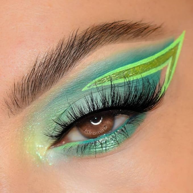 Fox Eye Lashes Wispy False Eyelashes Natural Look Clear Band Lashes 20mm 3D Mink Lash Cat Eye Spiky Strip Eyelashes Pack by Kiromiro