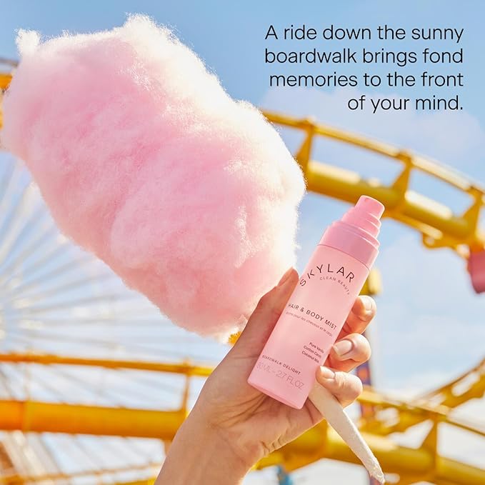 Skylar Boardwalk Delight Hair & Body Mist | Hypoallergenic & Clean Fragrance | Vegan, Cruelty Free, and Safe For Sensitive Skin | 80 ML, 2.7 Fl Oz