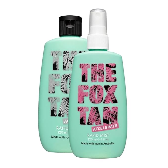 The Fox Tan The Originals Bundle, Tanning Accelerators For Deeper & Darker Tans, Creates Flawless Tan Skin, Vegan & Cruelty-Free, 120mL (2 Pieces)