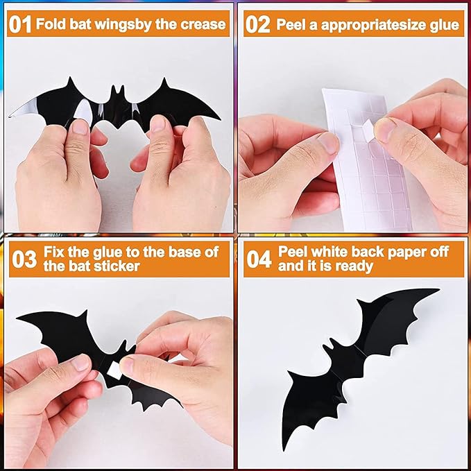 Halloween 3D Bats Decorations Halloween Bats