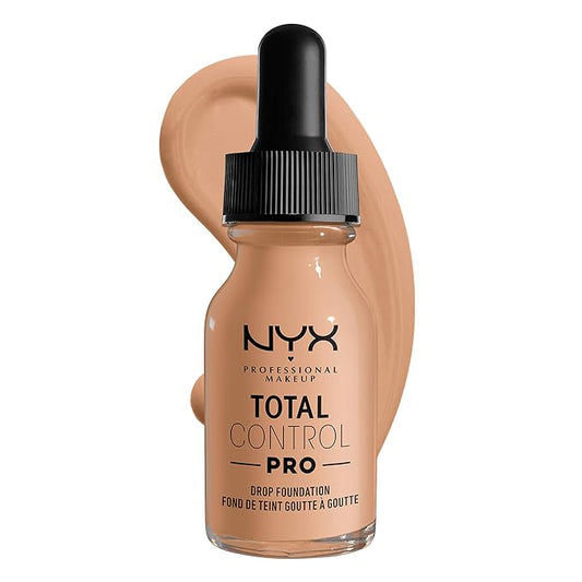 NYX PROFESSIONAL MAKEUP Total Control Pro Drop Foundation, Skin-True Buildable Coverage - Natural