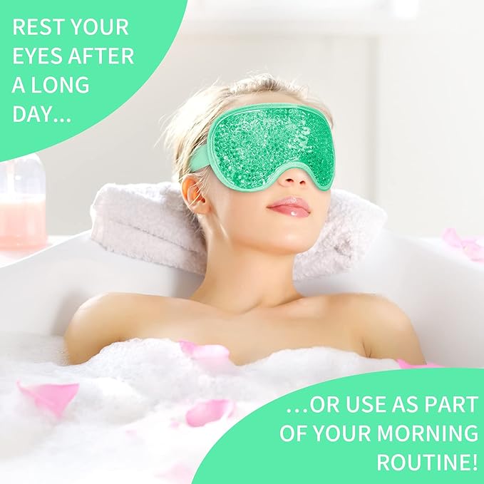 Cooling eye mask with gel