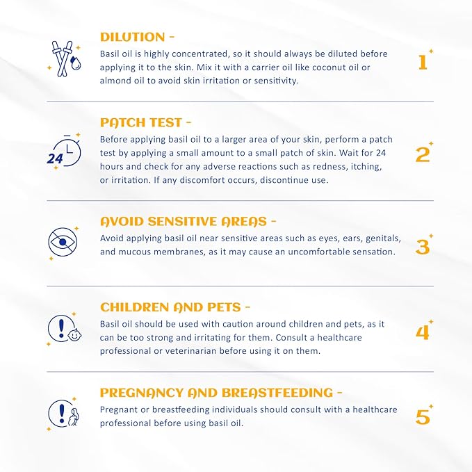 HIQILI Basil Essential Oil, 100% Pure & Natural, Diffuser in Bedroom, Yoga, Mediation for Calming Relaxation Mood, Hair Growth, Body Massage, DIY Sweet Herbal Scented Soap Gifts- 100ML