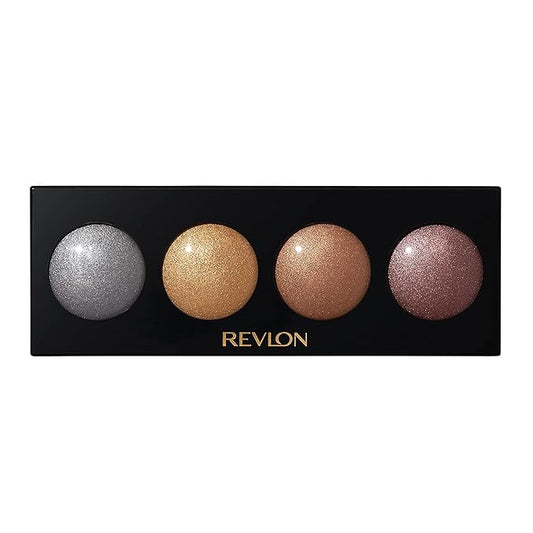Revlon Crème Eyeshadow Palette, Illuminance Eye Makeup with Crease- Resistant Ingredients, Creamy Pigmented in Blendable Matte & Shimmer Finishes, 715 Precious Metals, 0.12 Oz