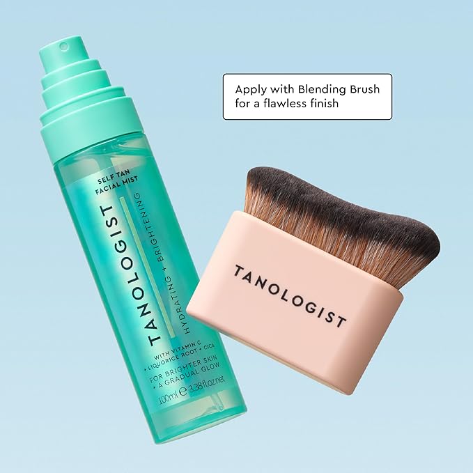 Tanologist Self Tan Hydrating & Brightening Face Mist - 100ml Tanologist Self Tan Face Mist - Gradual Self Tanner for Face - Bronzing Mist