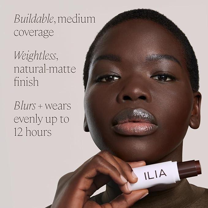 ILIA - Skin Rewind Complexion Stick - Foundation + Concealer + Skincare | Non-Toxic, Vegan, Cruelty-Free, Clean Makeup (31C - Cedar, 0.35 oz | 10 g)