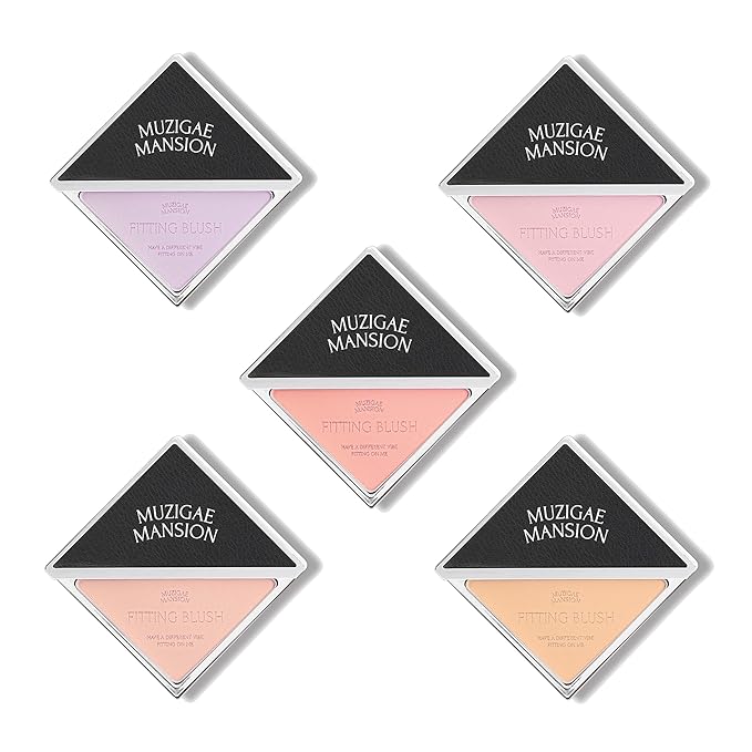 MUZIGAE MANSION FITTING BLUSH Vegan Powder Lightweight, Smooth, Blendable, Face Enhancing Makeup Color (Vibe)