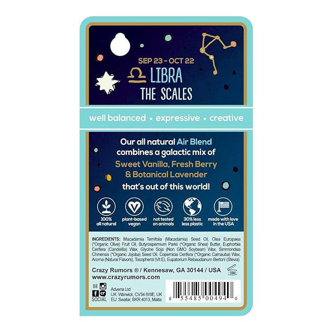 Crazy Rumors Libra Zodiac All Natural, Blend