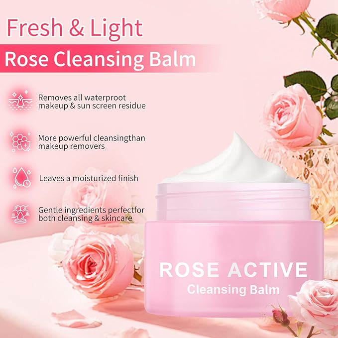 Makeup Melting Cleansing Balm, Deep Clear Cleansing Balm, Hydrating Makeup Remover, Face Cleanser, Oil Based Cleanser for All Skin Types (3.3 Fl.Oz, 100g)