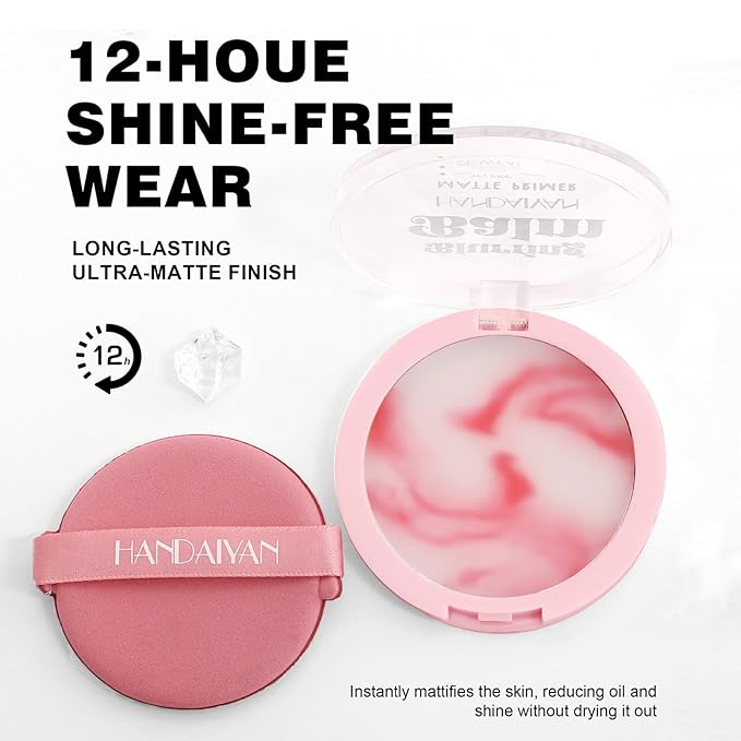 Beauty Poreless Setting Powder, Two Color Cream Translucent Lightweight Oil Control No Sebum Loose Face Powder,Waterproof&Long-Lasting Natural Matte Primer,Makes Skin Downy