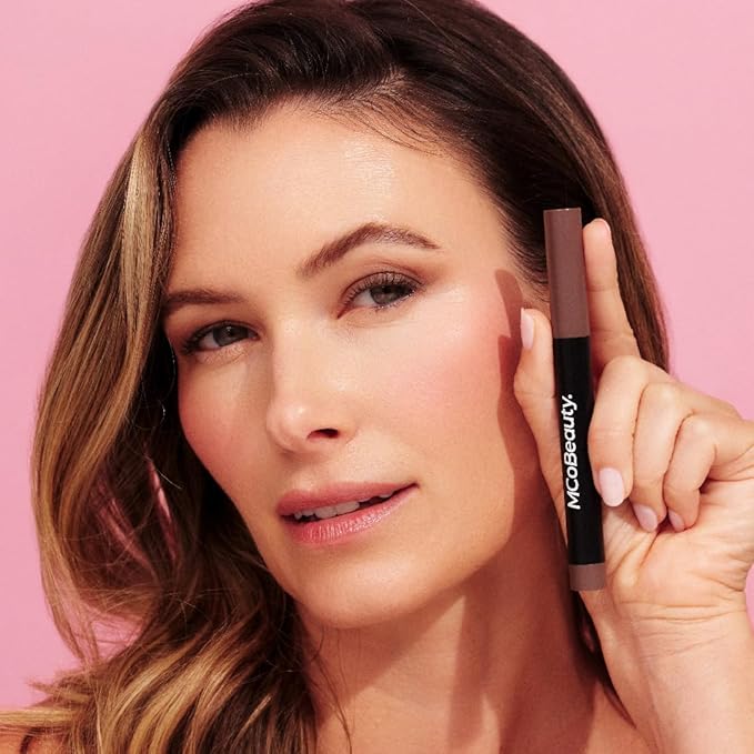 MCoBeauty Eyeshadow Stick, Matte, Chocolate, Highly Pigmented, Built-in Sharpener, Vegan, Cruelty Free Cosmetics