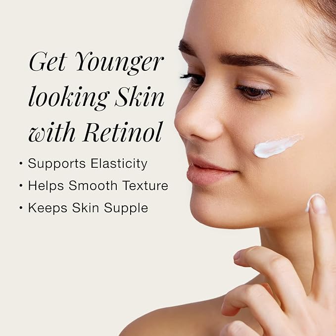 poppy austin Retinol Cream for Face 3.4OZ, High-Strength Retinol Night Cream - Cruelty Free Wrinkle Cream - Anti Aging Eye Cream For Face & Body