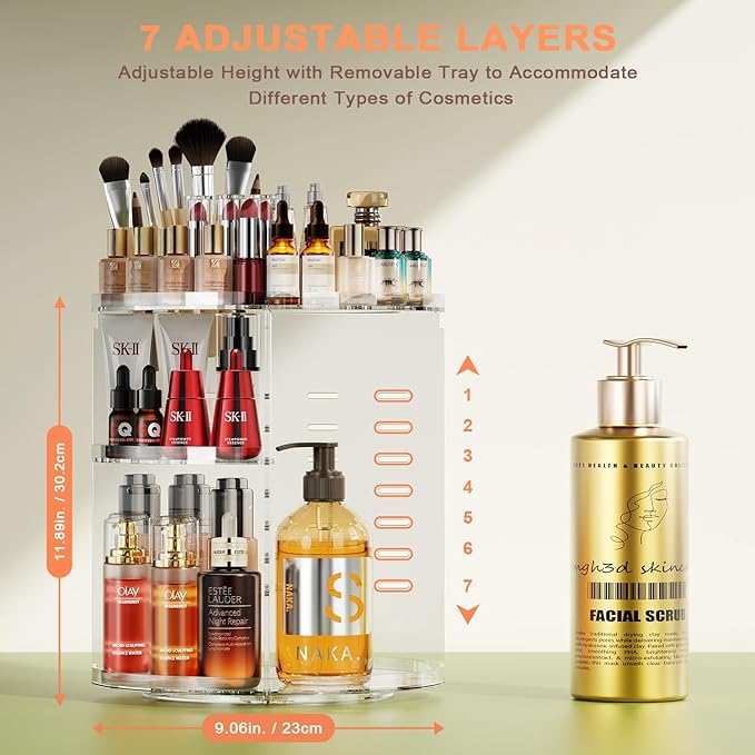 Rotating makeup organizer, diy 7
