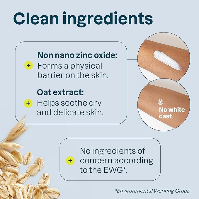 ATTITUDE Mineral Sunscreen for Sensitive Skin, EWG Verified, Broad Spectrum UVA/UVB, Dermatologically Tested, Plant and Mineral-Based Formula, Vegan, SPF 30, Unscented, 5.2 Oz