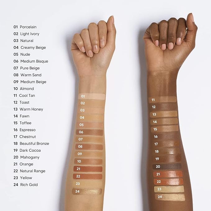 Ruby Kisses HD Concealer & Foundation Flawless Full Cover Brush Face Makeup (Natural)