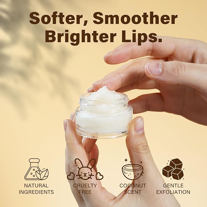 Coconut Lip Scrub - Gentle Exfoliation Polish