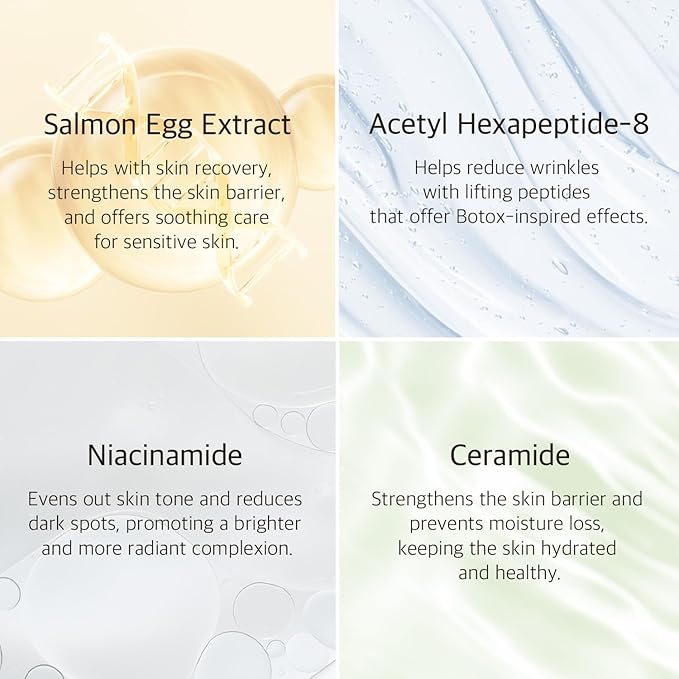 Salmon & Peptide Nutrition Cream – 1.76 fl oz– Deeply Hydrating Face Moisturizer with Collagen & Peptides for Dry, Aging Skin – Korean Skincare for Soothing Redness and Improving Elasticity