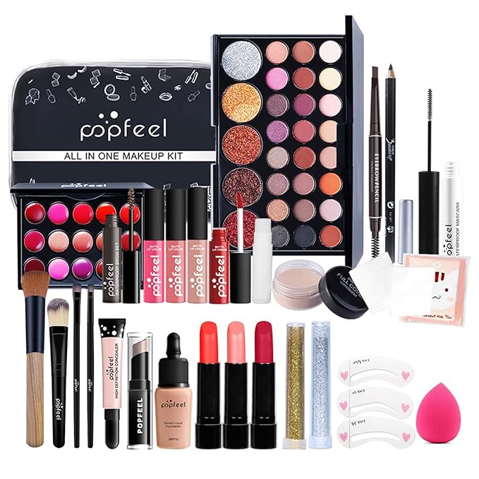 Makeup Kit for Women Full Kit, All-in-one Makeup Set, Include Eyeshadow Palette, Lip Gloss Set, Concealer, Foundation