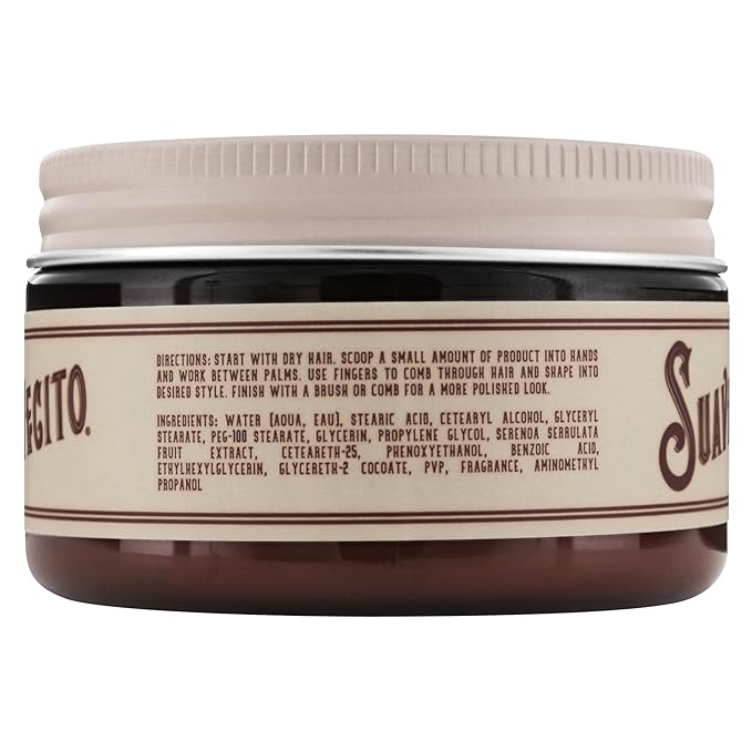 Suavecito Pomade Matte Hair Cream With DHT Blocker For Hair Regrowth - Low Shine Light Hold For Styling Thinning Hair To Look Thick & Full With Volume