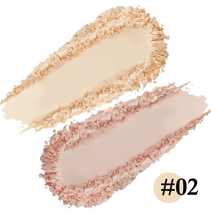 Boobeen Pressed Powder, Light Shade, Long-Lasting Matte Finish, 2 L