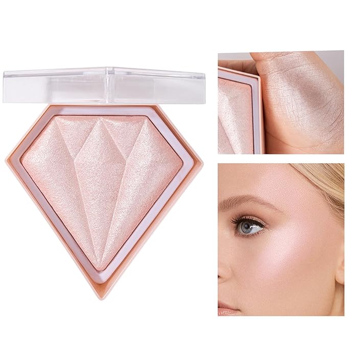 MEICOLY Baked Highlighter Powder Palette,Natural Face Highlighter Shimmer