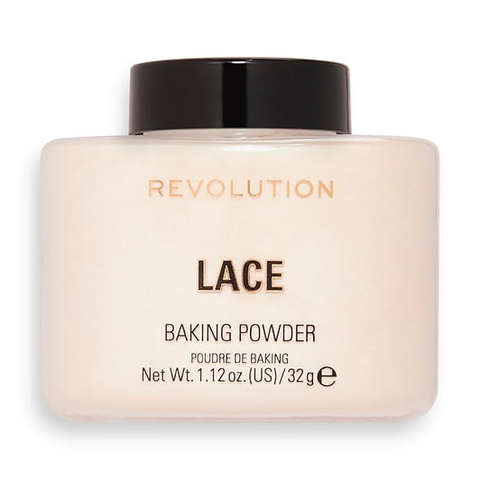 Revolution Beauty, Loose Baking Powder, Makeup Setting Powder, Long Lasting Coverage, Mattifies & Reduces Shine, Lace, 1.13 Oz