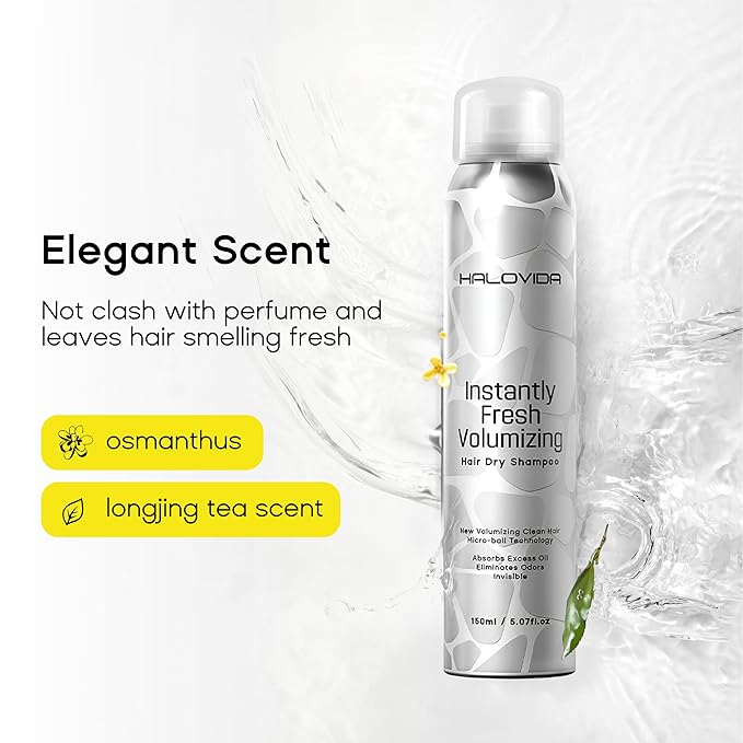 Dry Shampoo for Women, Dry Scalp Shampoo Spray for Dark Hair Leaves No White Residue, Absorb Oils, Volumizing & Refresh Hair for 72 Hours, 5.07 Fl Oz (Pack of 2)