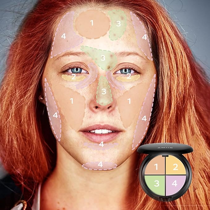 Color Correcting Concealer Cream Full Coverage Professional Makeup