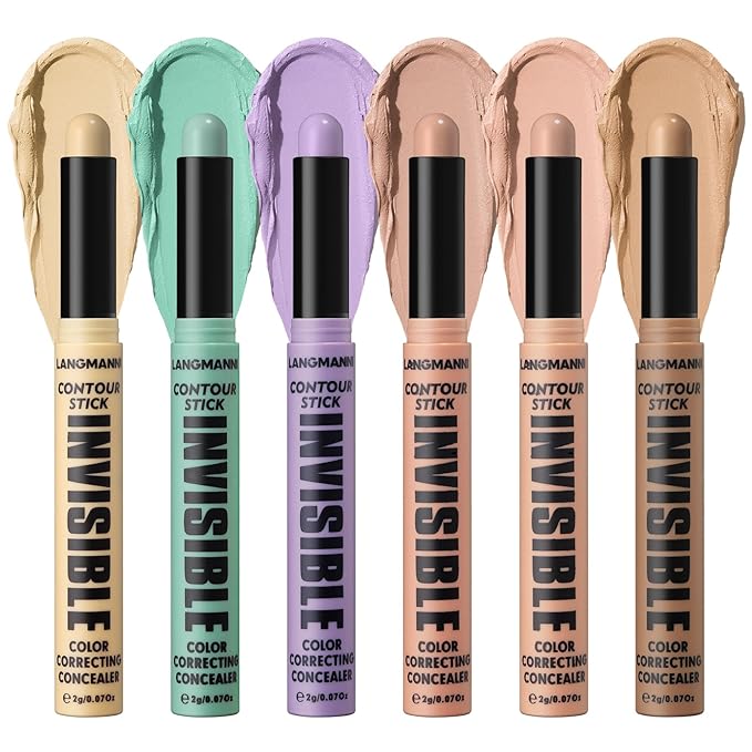 LANGMANNI Multi-Use Face Contour Stick,Highlighter & Concealer Stick,