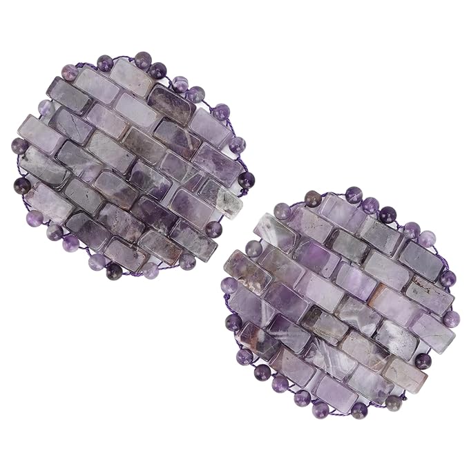 ZJchao Jade Eye Mask, Amethyst Eye Pack Wrinkle Puff Eliminate Dark Circles Fading Quartz Stone Eye Patch Jade Stone, Reusable Jade Eye Pack For Cold & Heat Compress