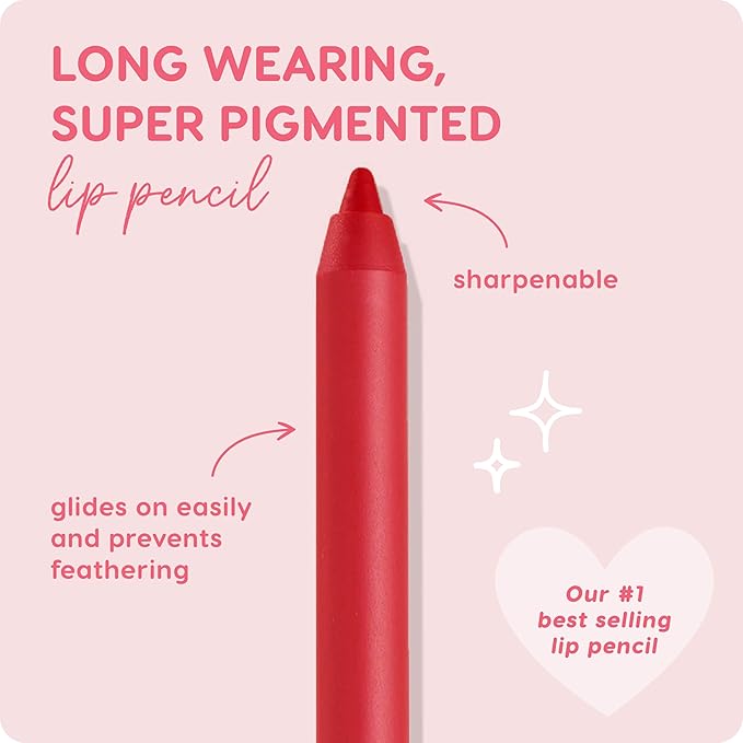 ColourPop Lippie Lip Pencil - High-Pigment, Long-Lasting Lip Liner - Sharpenable Lip Liner Pencil for High-Impact Lip Color - Vegan, Cream Formula with Precise Application - Bossy (0.04 oz)