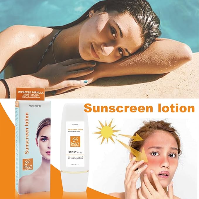 Body Sunscreen SPF 50，Waterproof, Hydrating,