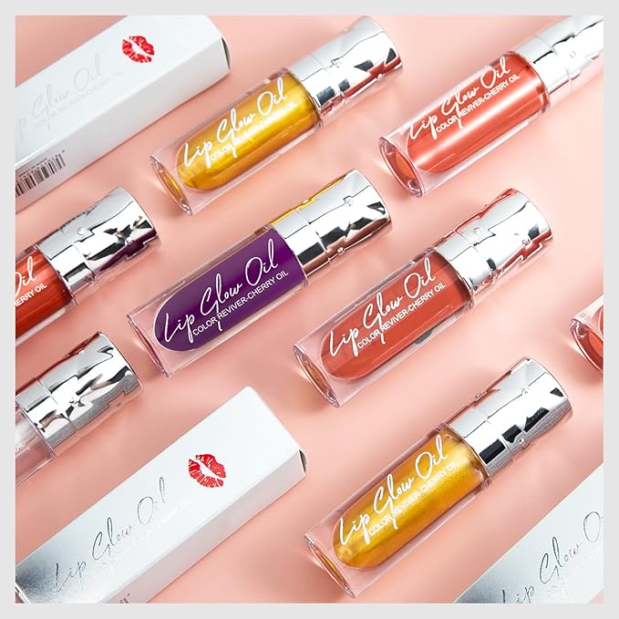 2pcs Hydrating Lip Glow Oil Set Plumping Tinted Hydrating