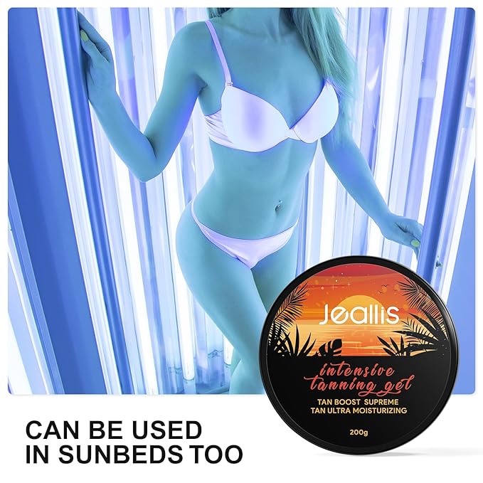 Extreme Dark Intensive Tanning Luxe Gel Peach, Tan Accelerator for Outdoor Sun and Tanning Beds, Sun Tan Intensifier Butter with Dark Carrot Sun Tanning Oil for Natural Faster Darker Tan 6.8oz