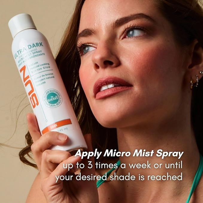 Sun Laboratories By Giesee Ultra Dark Micro Mist Spray Tanner - Self Tanning Lotion, Sun Tanning Lotion, Spray Tan Solution - Instant Tan Spray, Self Tanner Face Mist, Sunless Tanning Water Spray