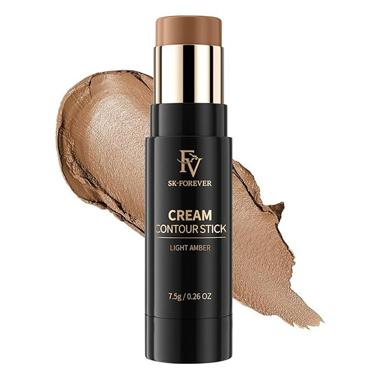 FV Cream Contour Stick, Highly Pigmented & Blendable Contour Bronzer Stick, Long Lasting & Waterproof, Light Amber