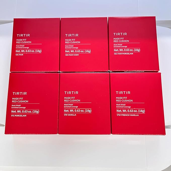 TIRTIR Mask Fit Red Cushion Foundation *Trial Kit* #Light | Japan's No.1 Choice for Glass skin, Long-Lasting, Lightweight, Buildable Coverage, Semi-Matte