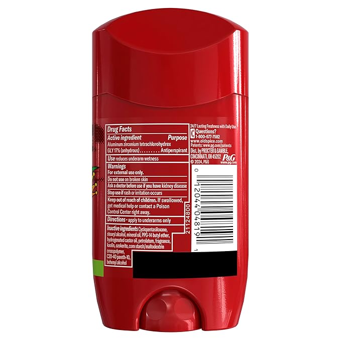 Old Spice Aluminum Free Deodorant for Men, 24/7 Odor Protection, 24/7 Freshness & Lasting Scent, Goes on Clear, MambaKing with Rich Plum Scent, 2.6 oz (Pack of 6)