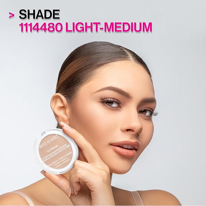 wet n wild Photo Focus Dewy Liquid Foundation Makeup Soft Beige & Bare Focus Clarifying Finishing Powder Fair-Light