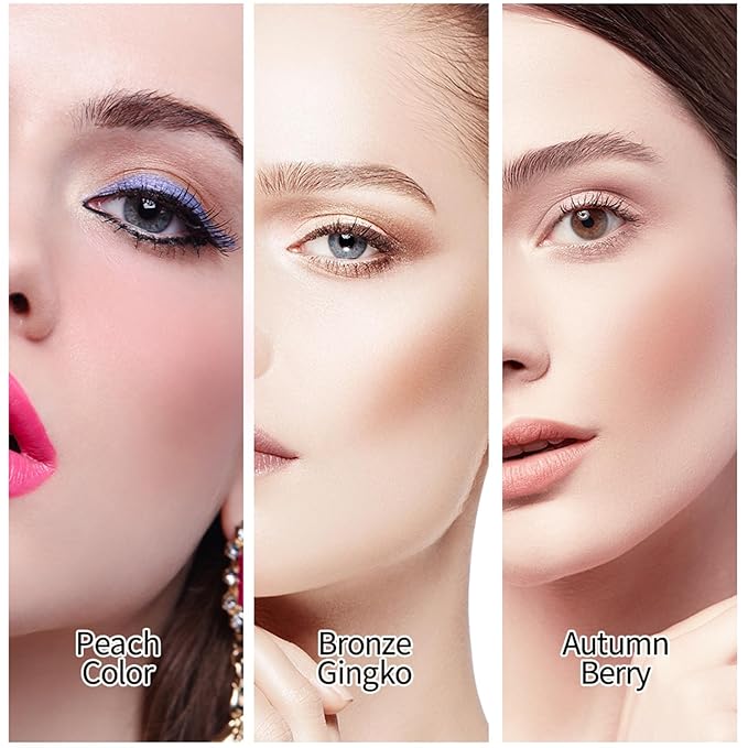 Face Blush Powder Makeup Soft Mushroom Blush for (Bronze Gingko)