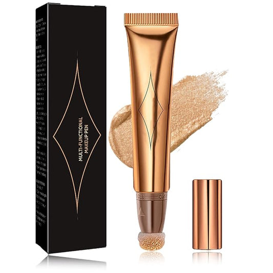 Liquid Contour Beauty Wand,Stick with Cushion Applicator,Cream Contour,Long Lasting Smoothly Moisturizng Silky Contour Stick High gloss stick