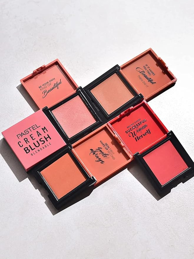 Pastel Cream Blush 44 |Light Peach | Fresh | Healthy & Natural Look | Ligh Weighted Formula | Sebum Control Richly Pigmented | Easily Blendable | Long Lasting | Semi Matte | 0.18 oz.