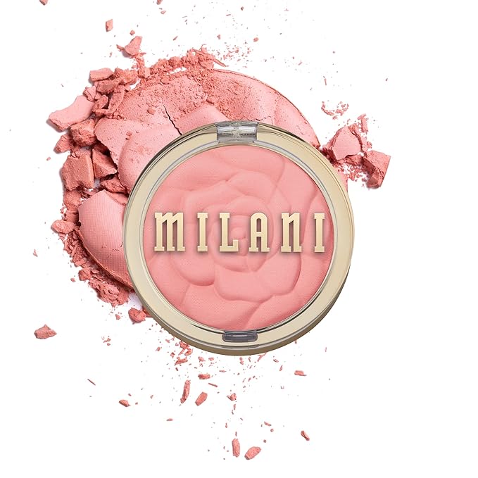 Milani Baked Blush, Powder Blush for Cheeks, Cruelty Free Makeup - Shape, Contour & Highlight Face for a Shimmery or Matte Finish -Tea Rose
