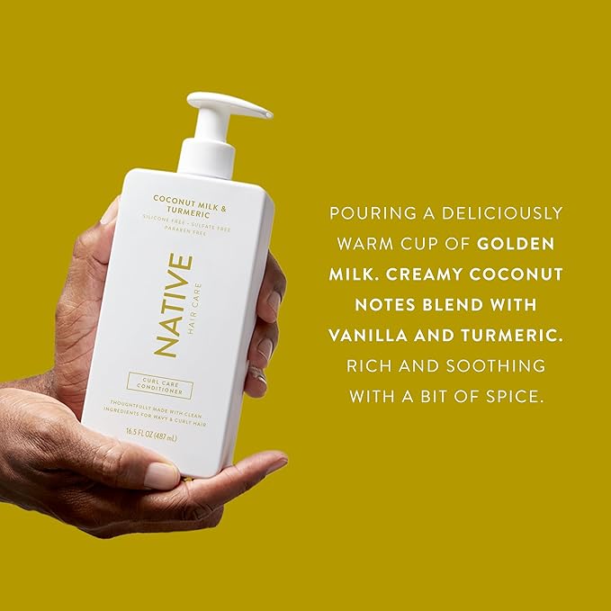 Coconut & Turmeric Shampoo and Conditioner Contain Naturally Derived Ingredients | All Hair Types, Color & Treated, Fine to Dry Damaged, Sulfate & Dye Free - 2-Pack