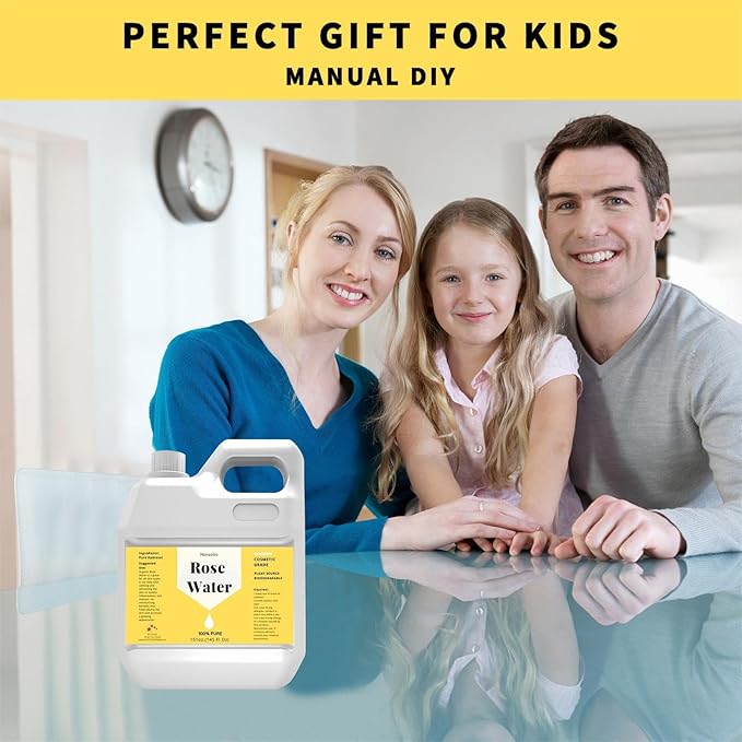 145 fl oz Rose Hydrosol for Face Hydrating Mist Hydration, 100% Pure Rose Water, Cleanses & Softens Skin, Promotes Healthy Skin Cell, Suitable for All Skin Types