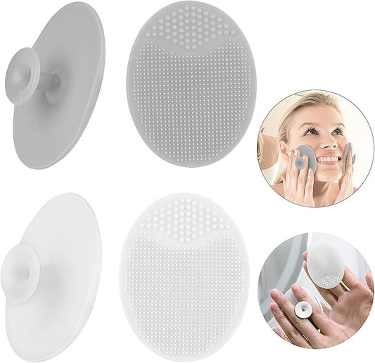 Silicone Face Scrubber Exfoliator Facial Cleansing Pads Precision Pore Cleansing Pad Acne Blackheads Removing Face Brush Baby Shower Tool Brushes, Valentine's Day Gift for Makeup Lover