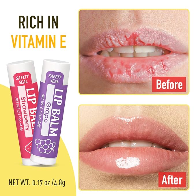 128 Pack Lip Balm, Natural Lip Flavors