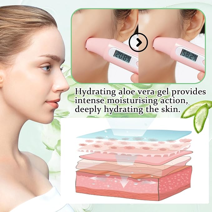 8PCS Aloe Vera Gel for Face & Skin,Organic Aloe Vera Gel,Hydrating After Sun Cream for Travel Size,Moisturizing Lotion for Skincare,After Sun Lotion for All Skin Type(F)