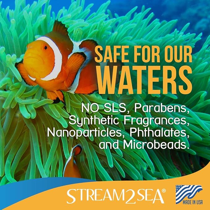 STREAM 2 SEA Soothing Aloe Vera Gel, Reef Safe Paraben Free All Natural Underwater Sting and Sunburn Relief, After Sun Care for Face and Body Easy to Absorb Hydration Moisturizing Formula, 6 Fl oz